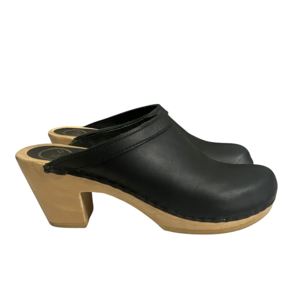 NO.6 Heeled Clogs in Black Womens Size 42 / US 12
